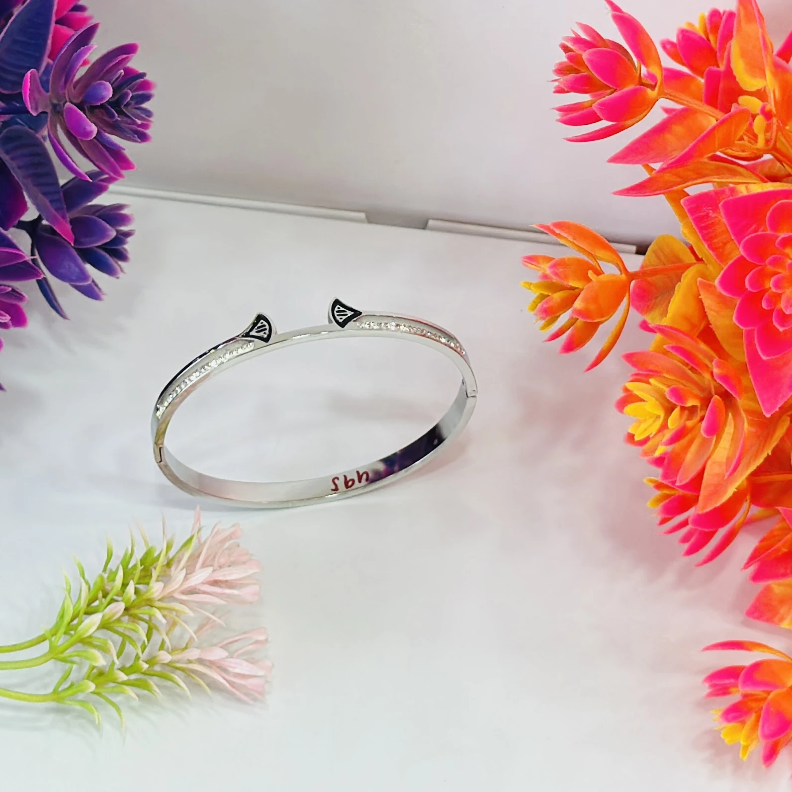 Silver toned cuff bracelet