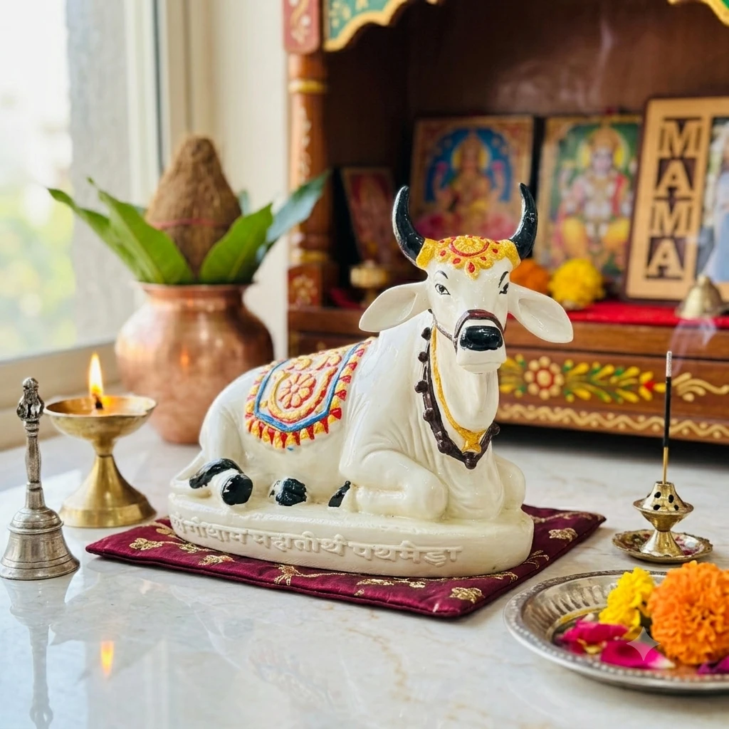 Kamdhenu cow murti