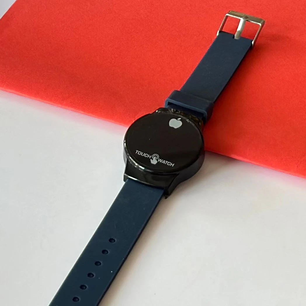 Digital watch with a silicone strap