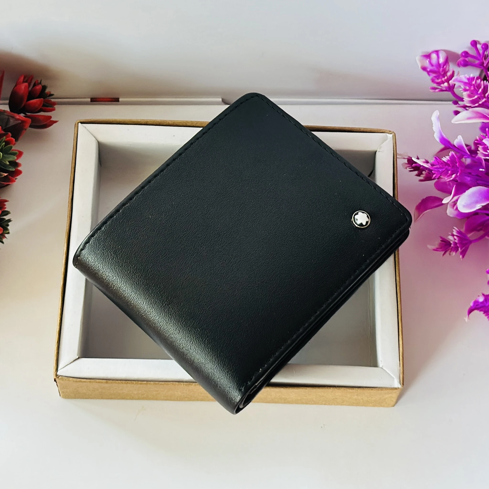 Montblanc Meisterstück black leather wallet.
