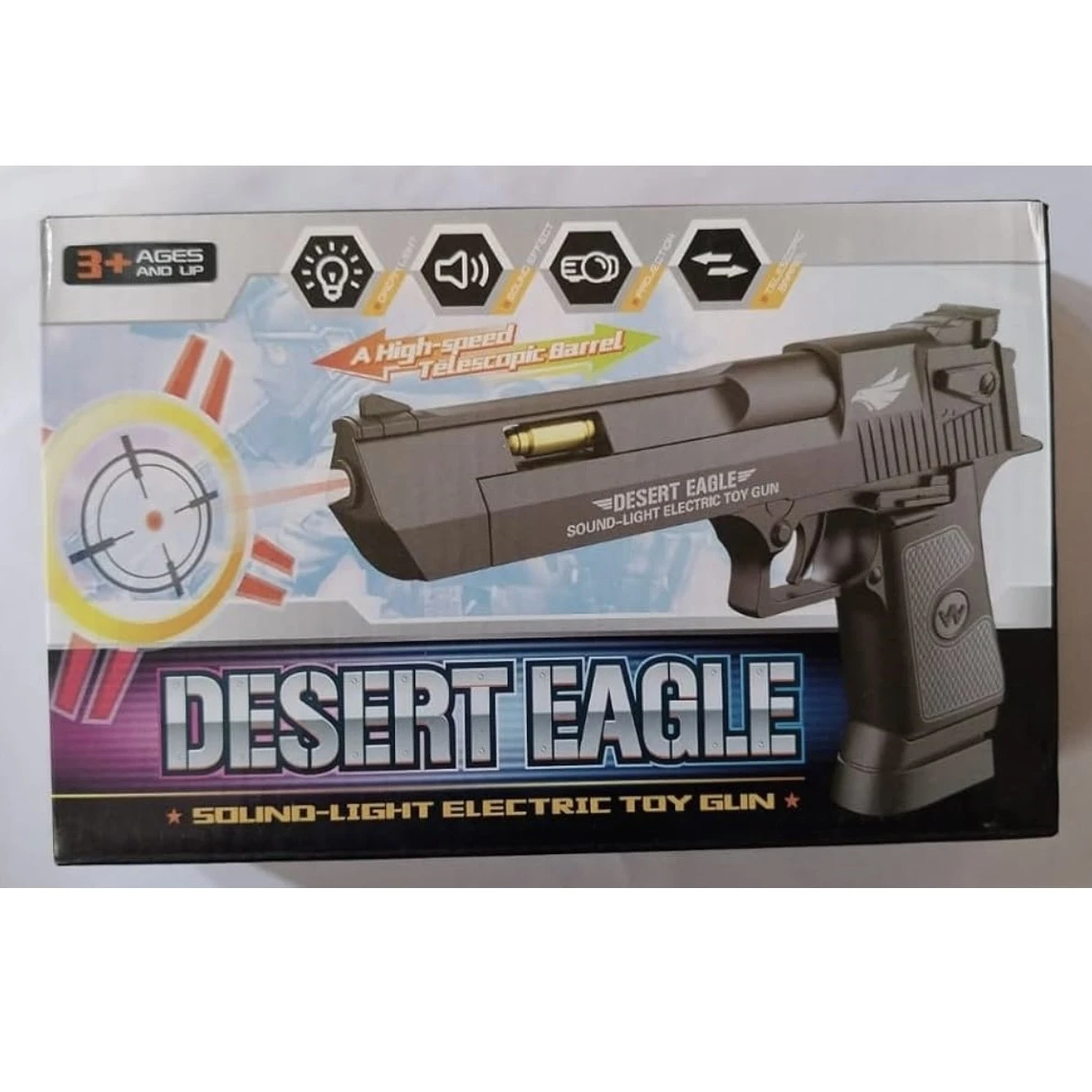 Light and Sound Police Army Style Pistol Gun Toy