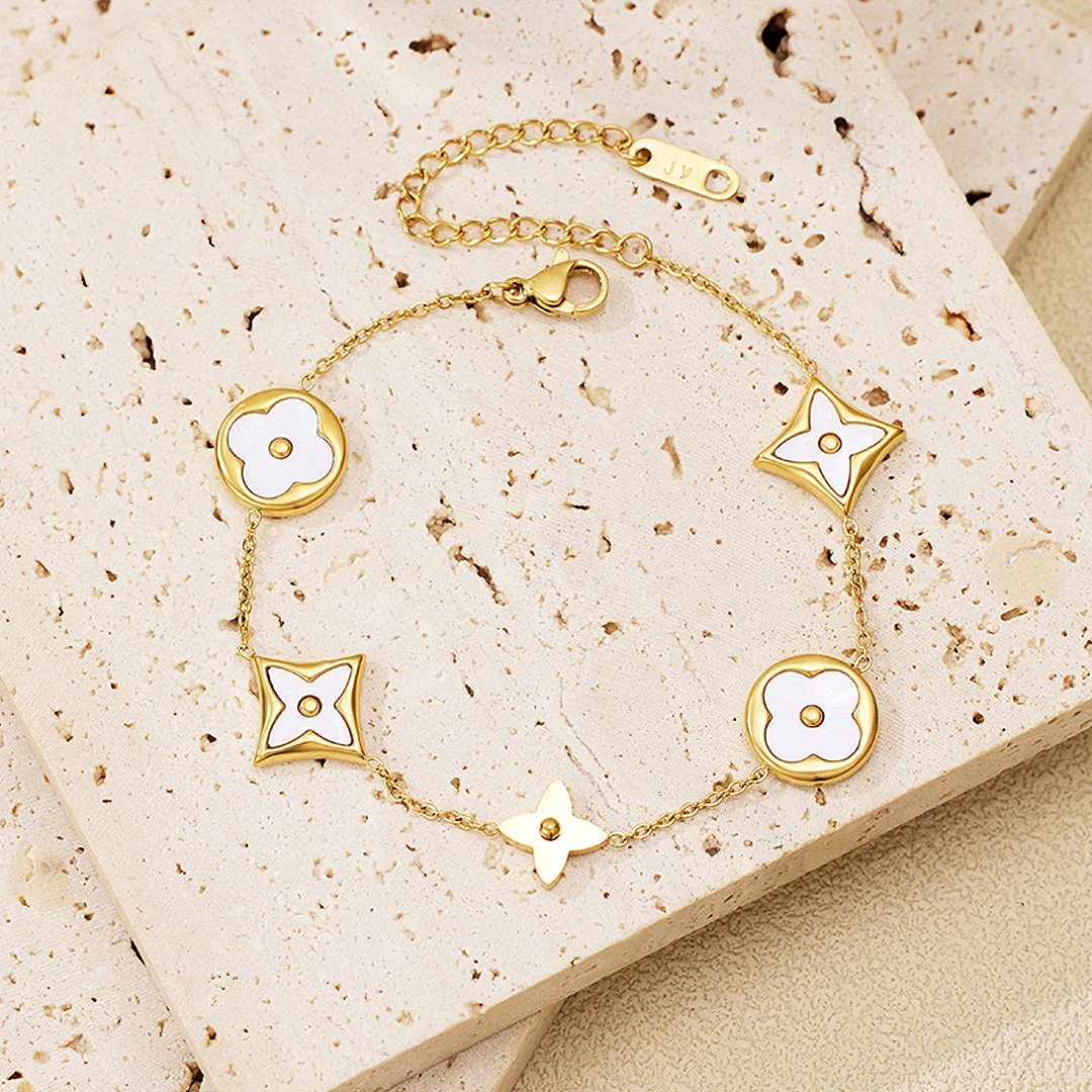 Gold plated charm bracelet