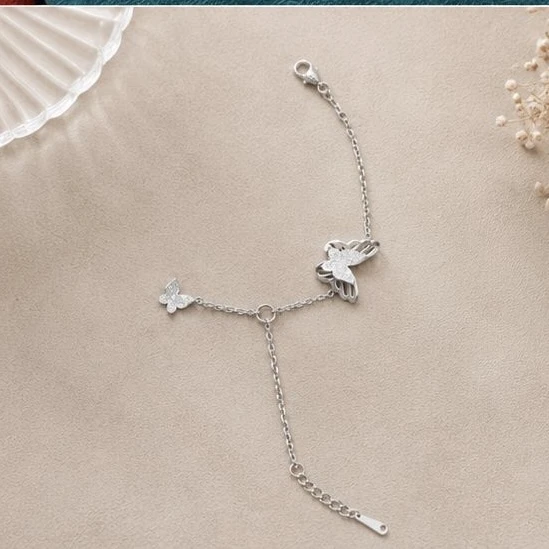 silver-plated charm bracelet