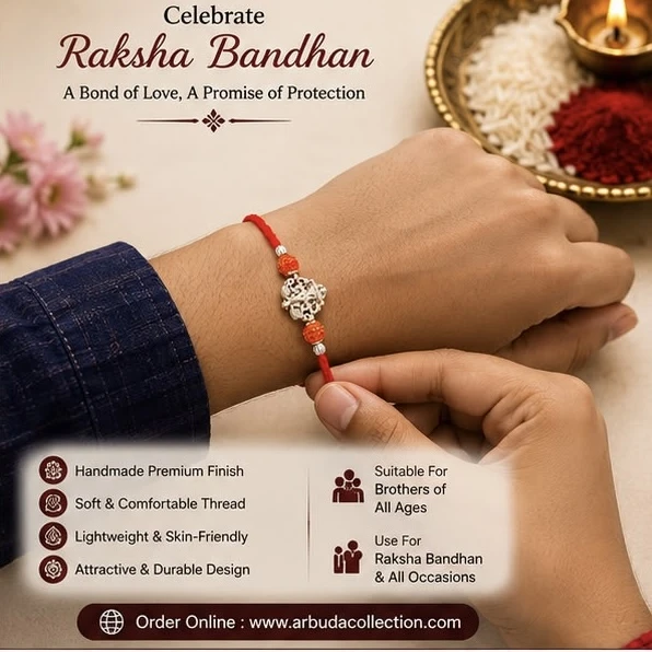 premium designer Rudraksh rakhi