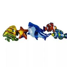 package for a "Conjoined Ocean Series" foil balloon by the brand PartyPal.