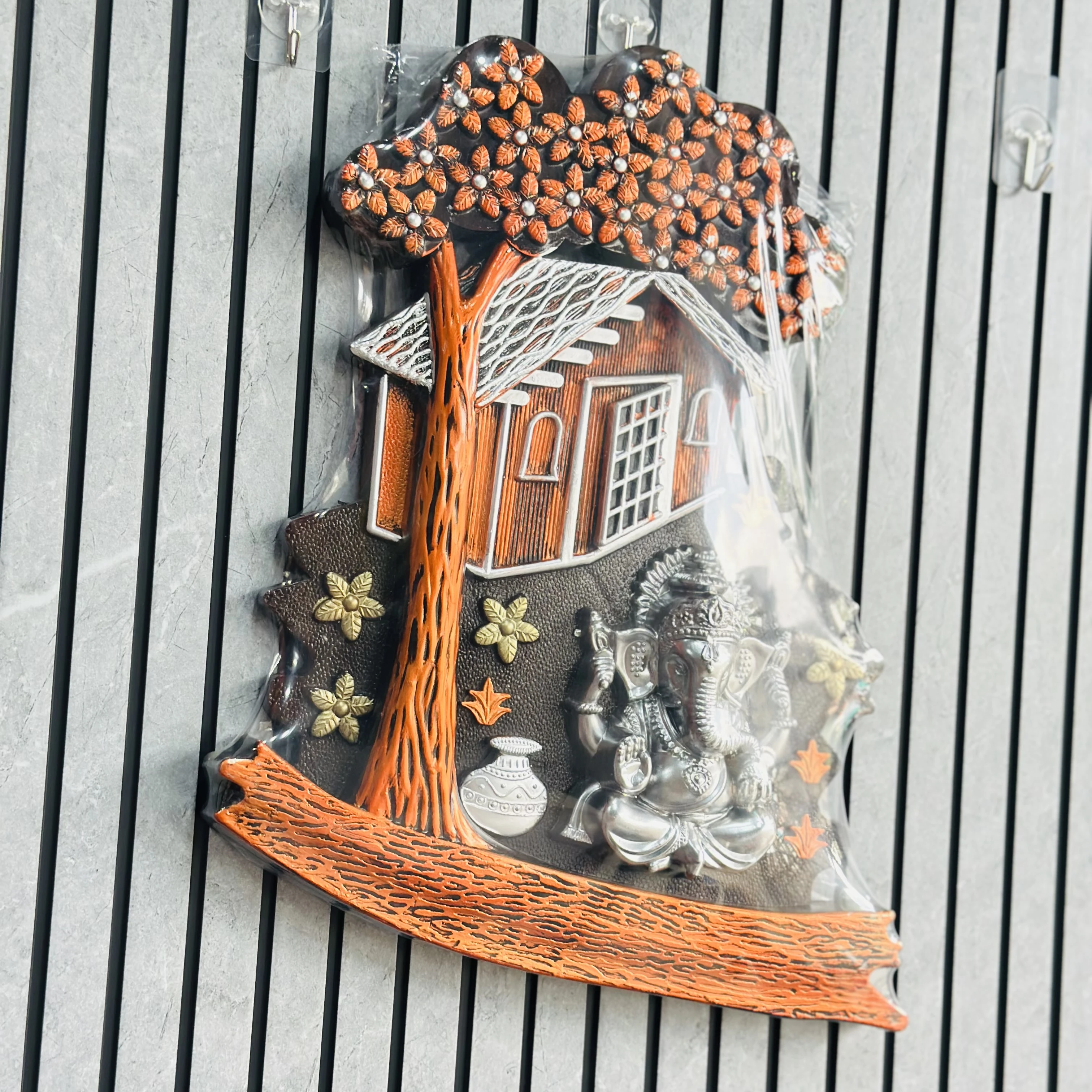 DESERT ART Iron Ganesha Wall Art(SKU-M3RLBV)