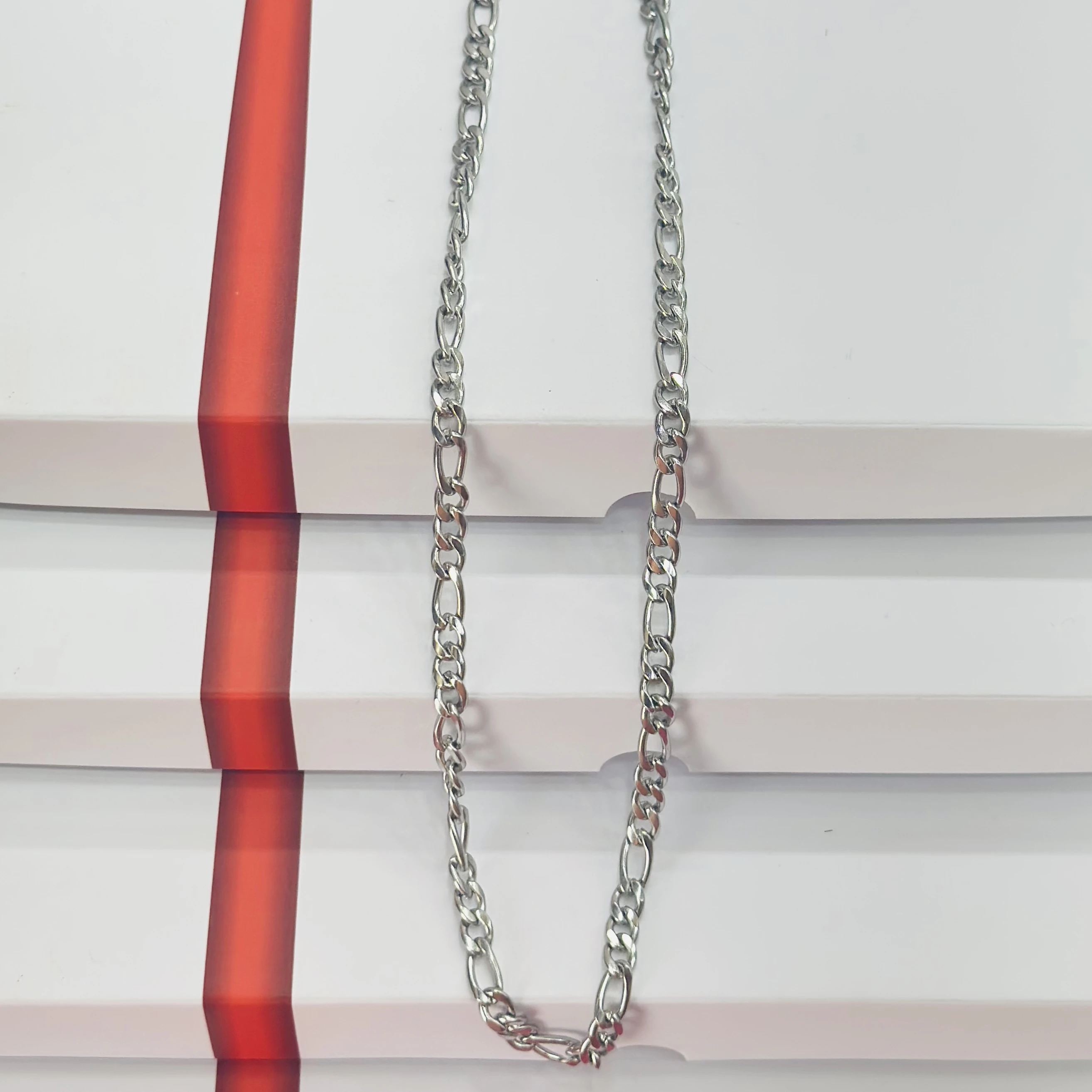 Silver colored rope chain