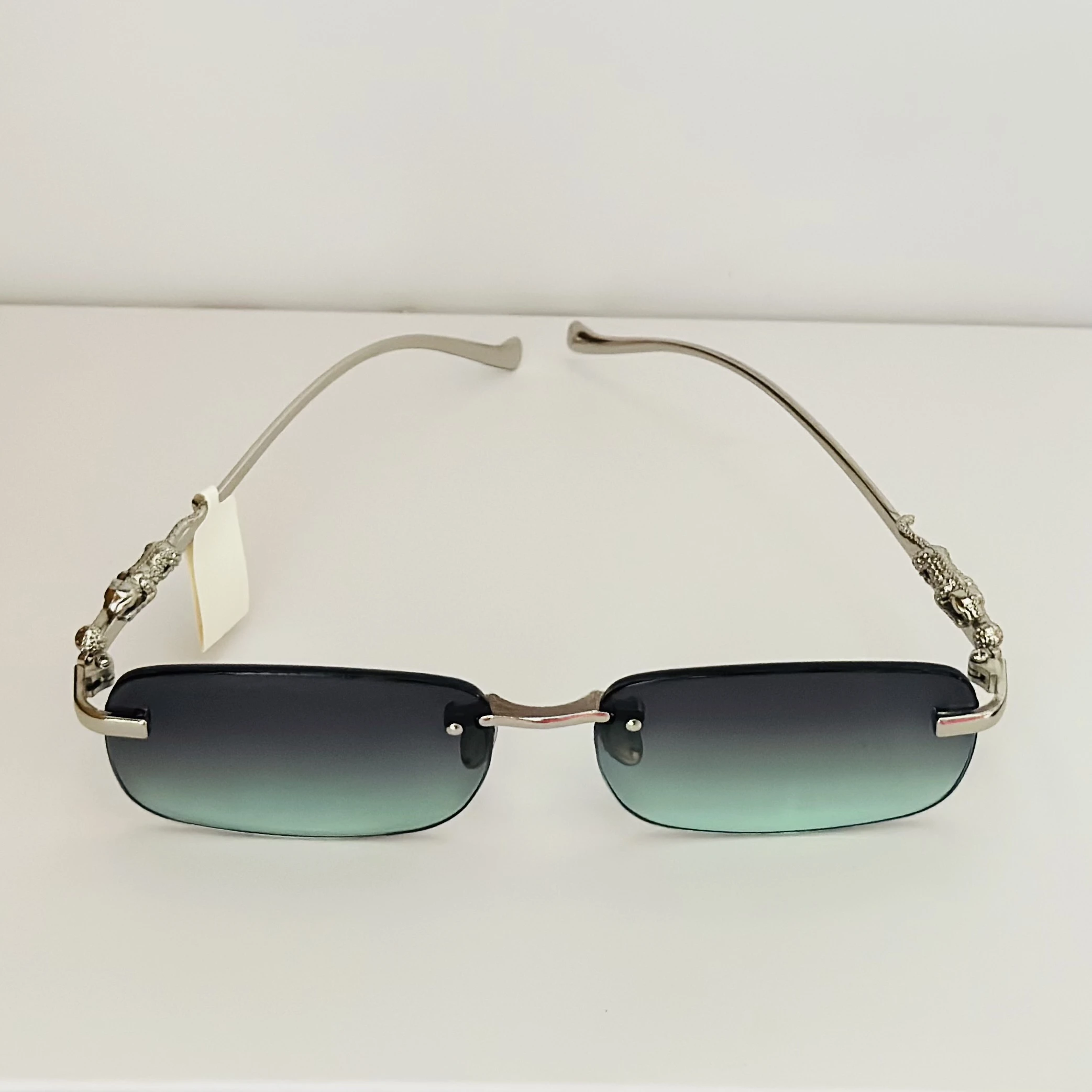 Rimless rectangular sunglasses