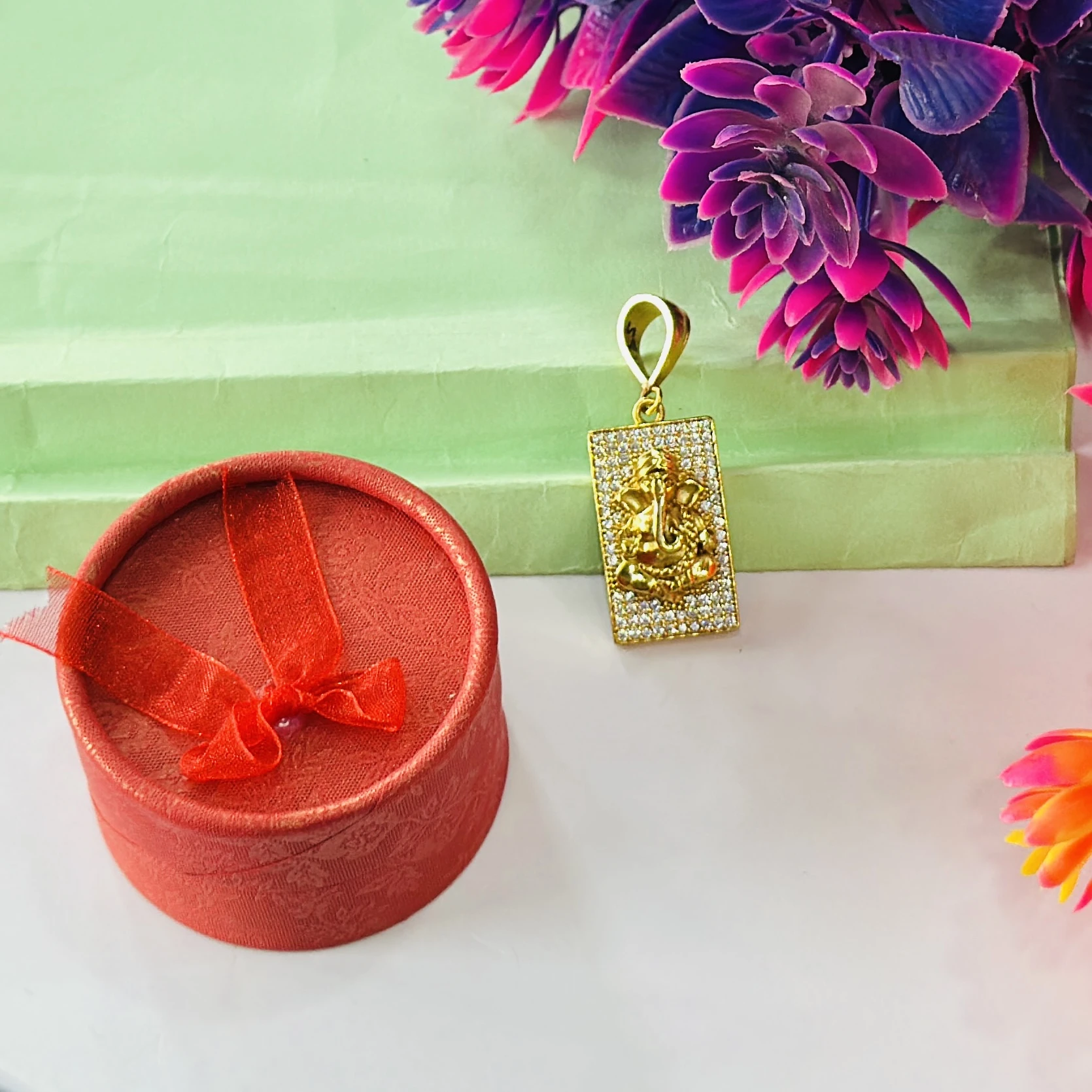 Gold plated Lord Ganesha pendant