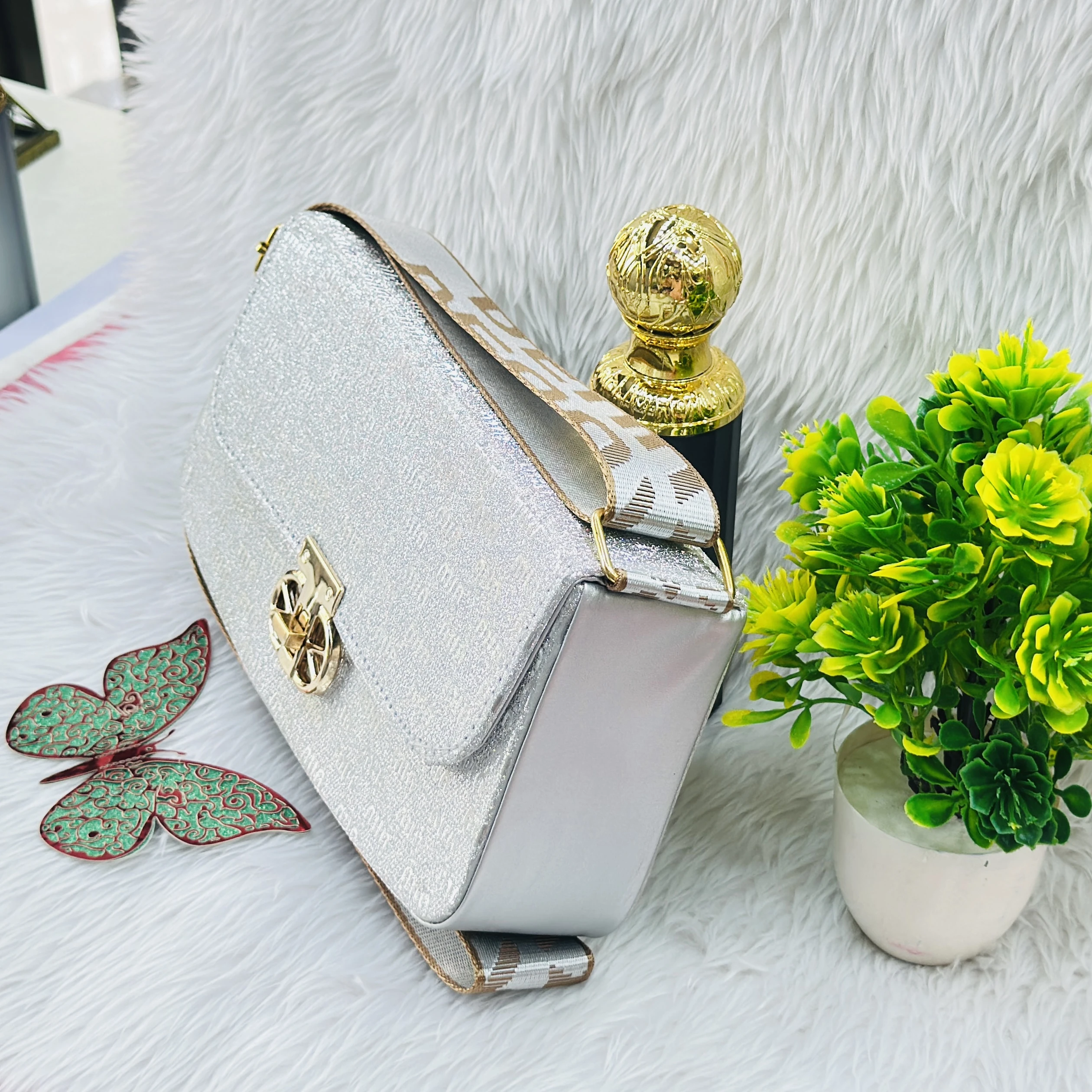 beige women's crossbody sling bag
