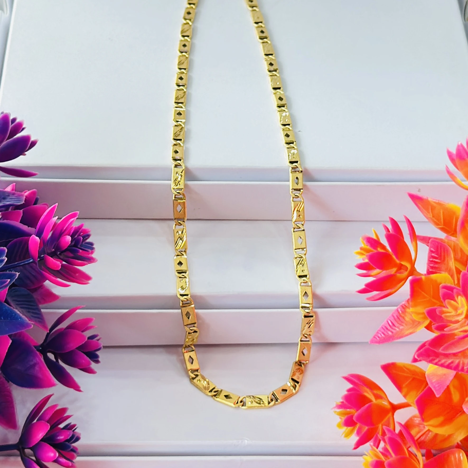 Prominent Design Gold Plated Nawabi Chain for Men