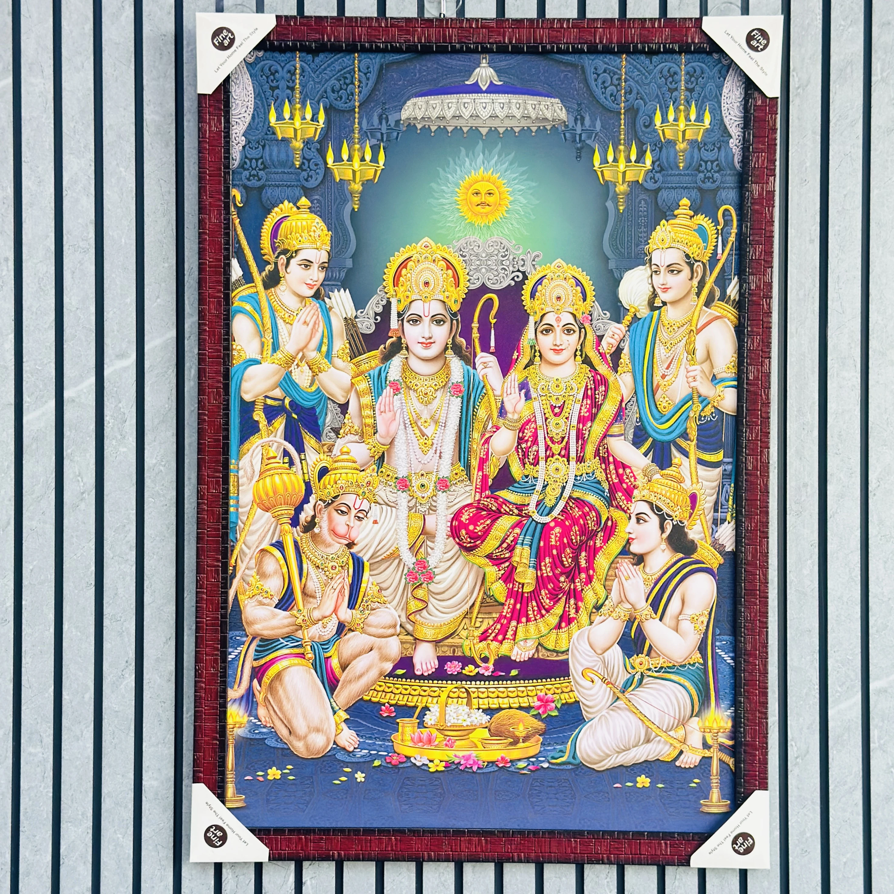 Ram Darbar Religious Photo Frame / Wall Art Painting (SKU-DZOLXI)