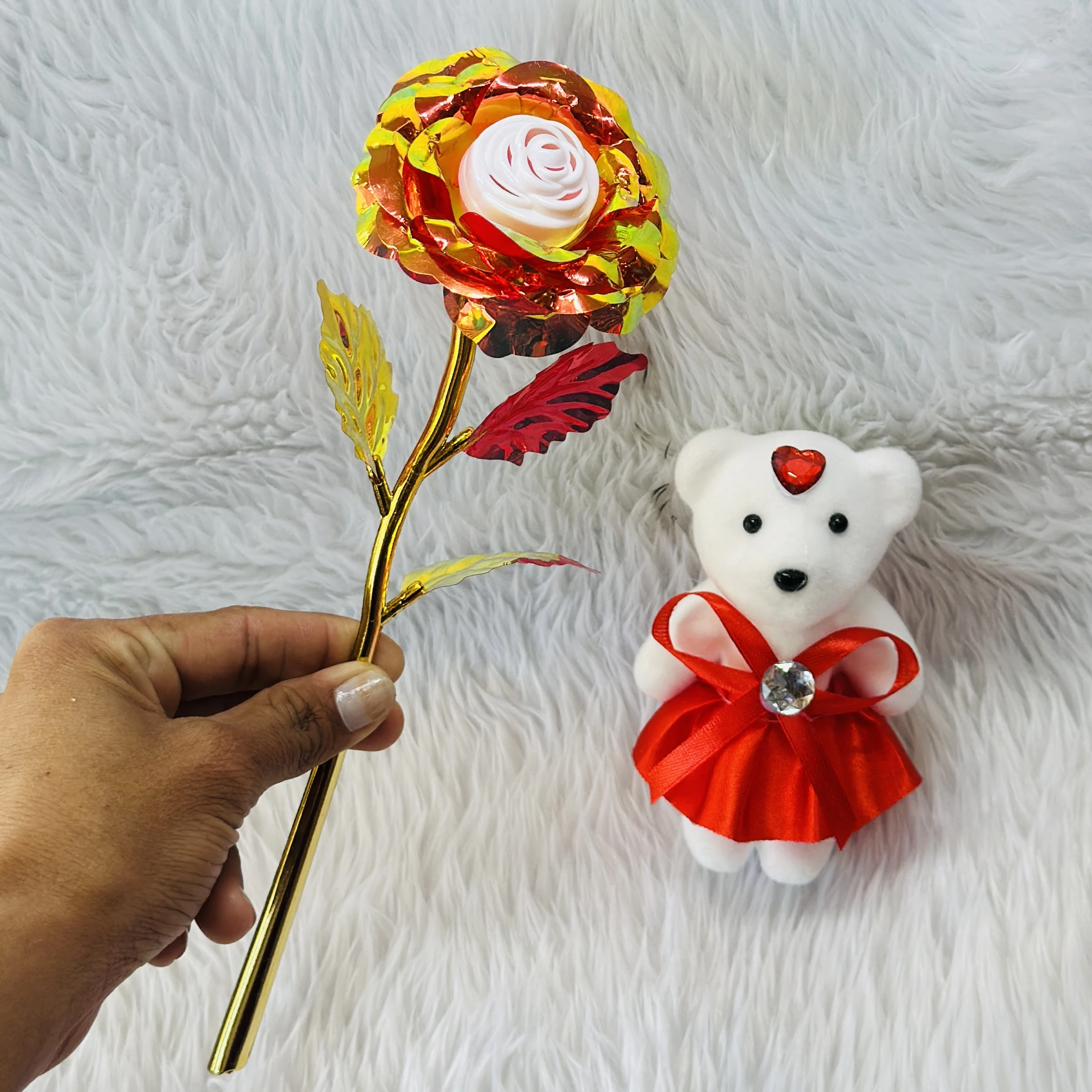 Red Rose with Teddy gift set.