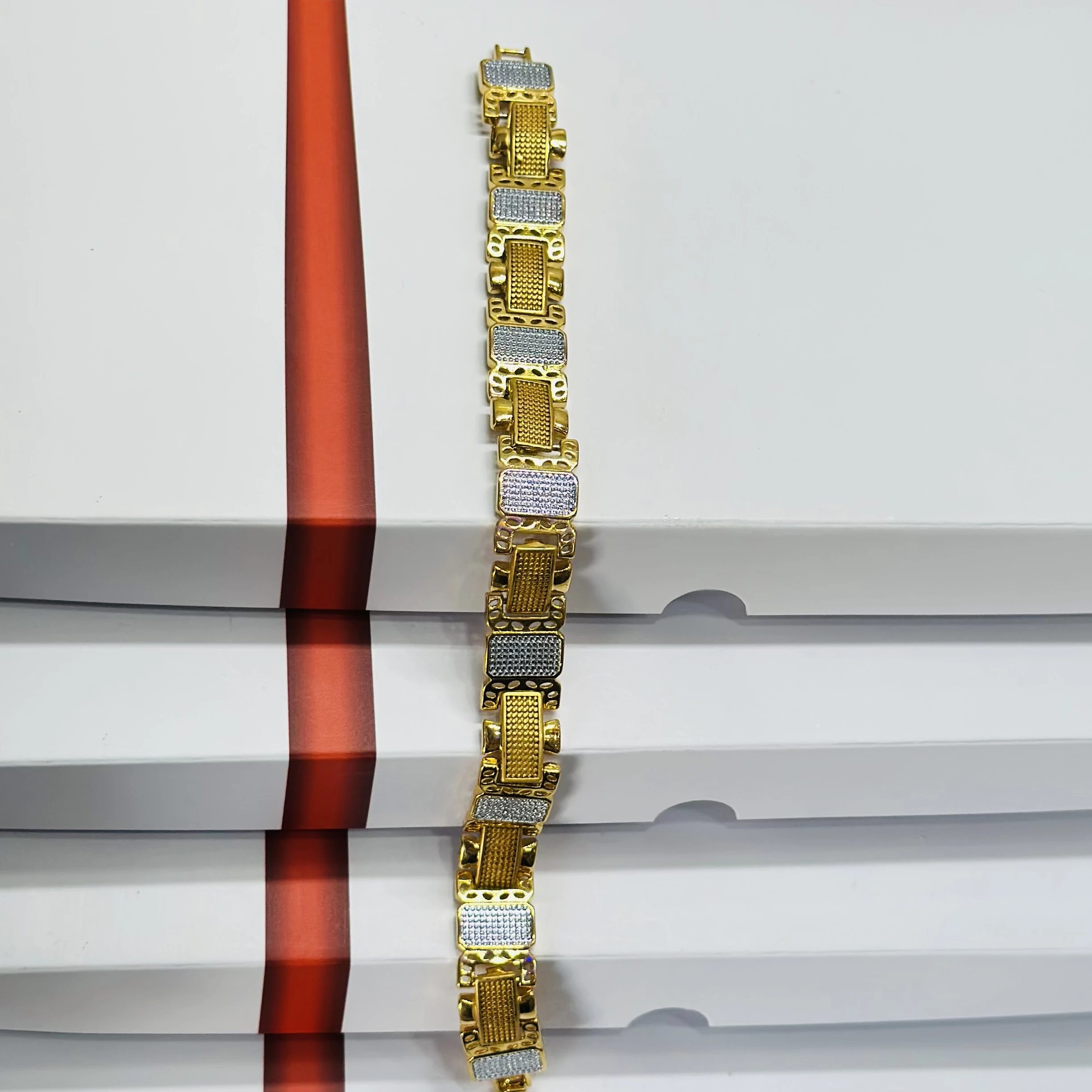 1 GRAM GOLD DIAMOND BRACELET FOR MEN