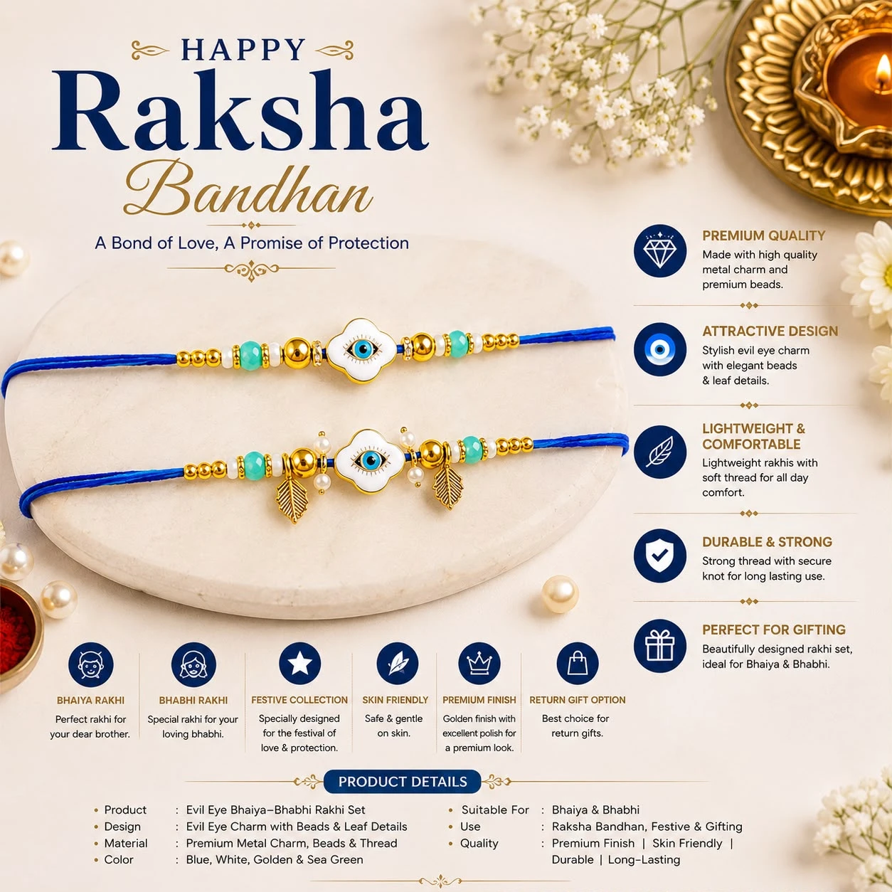 Bhai bhabhi Rakhi set