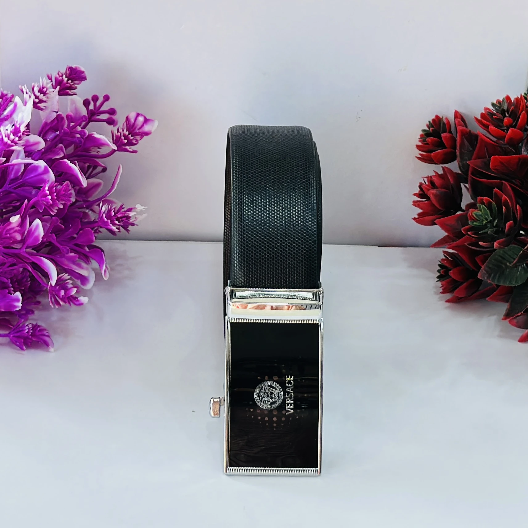 Real Leather Ratchet Dress Belt