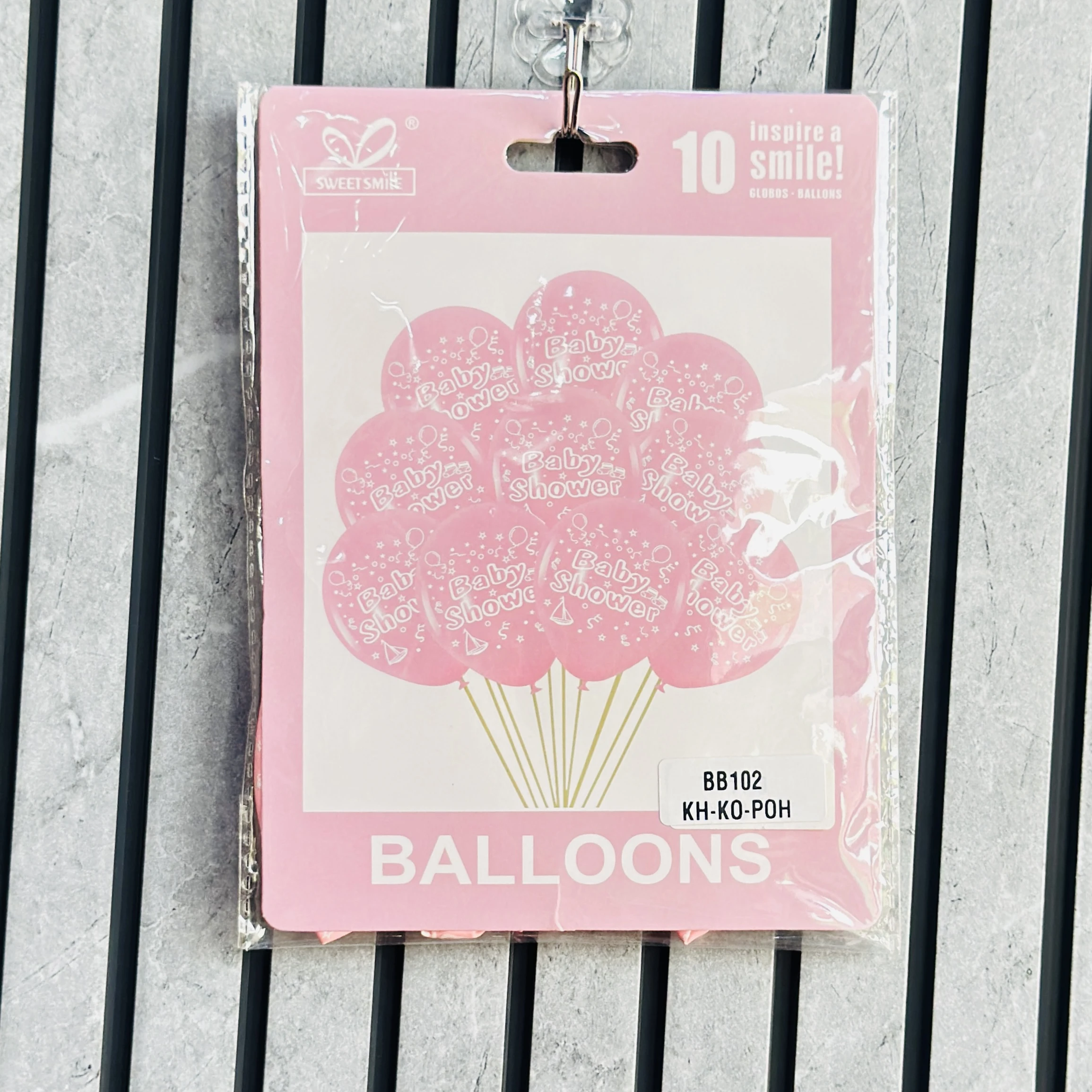 pink Baby Shower printed balloons by Sweetsmile.