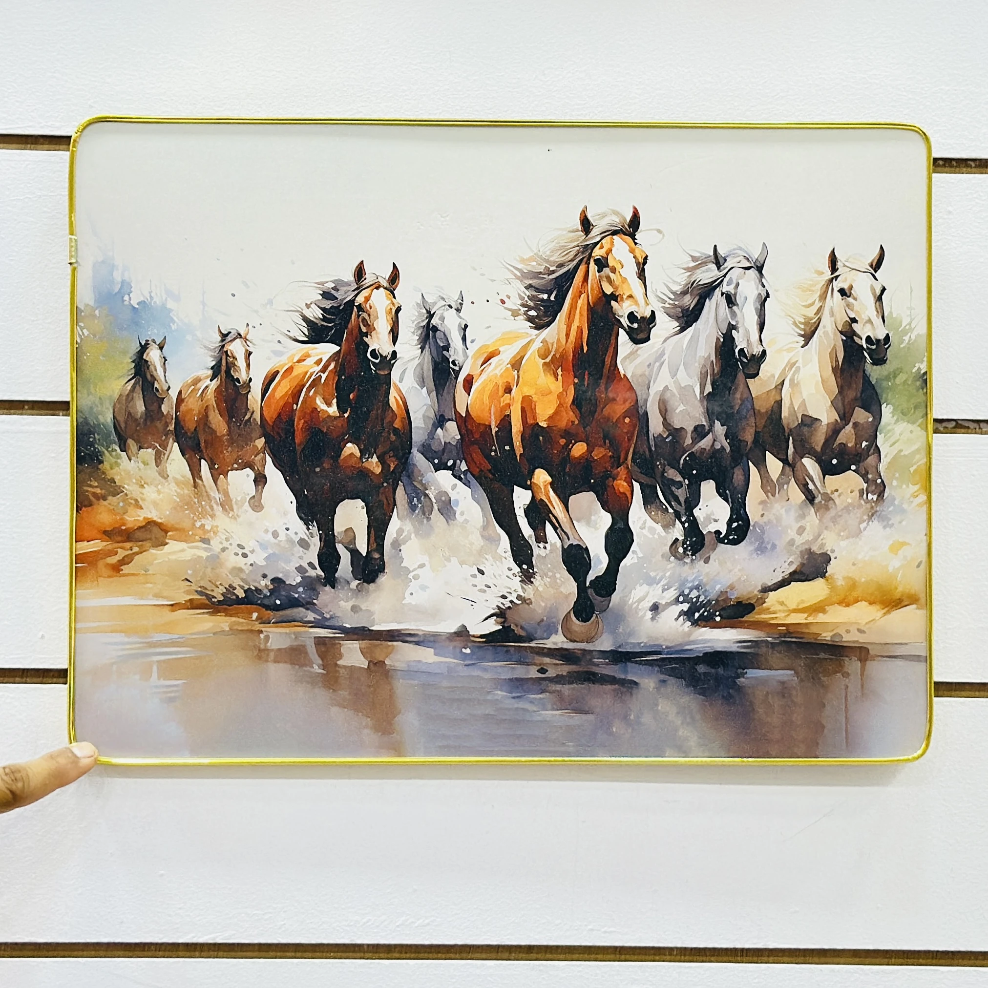 Seven Running Horses Vastu wall painting….. 74H53Y