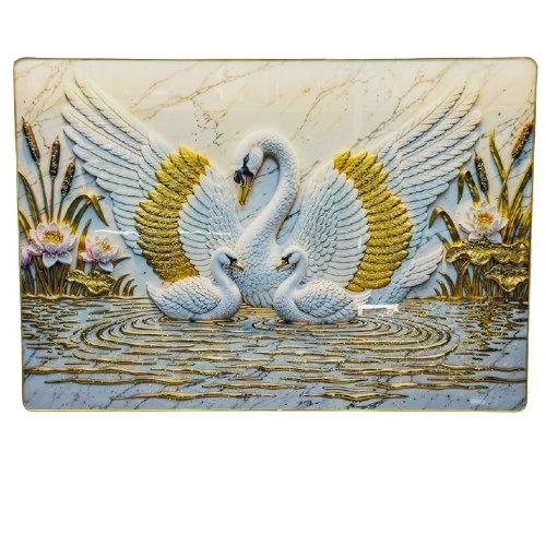3D swan wall art or wallpaper….. LRGN44