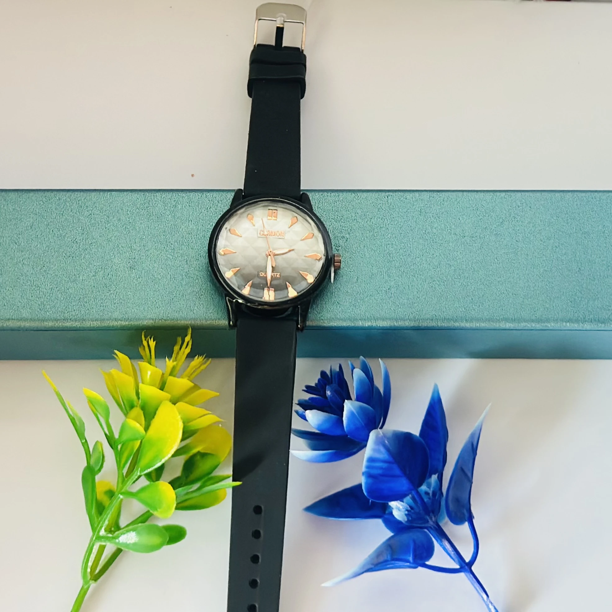 Black analog women's watch