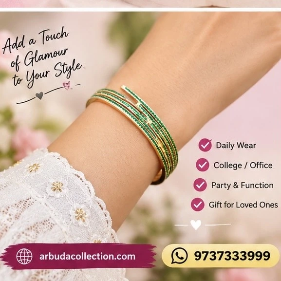Crystal Gold Stainless Steel Bangle Bracelet,