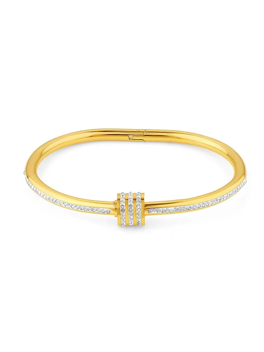 Gold plated stainless steel cuff bracelet