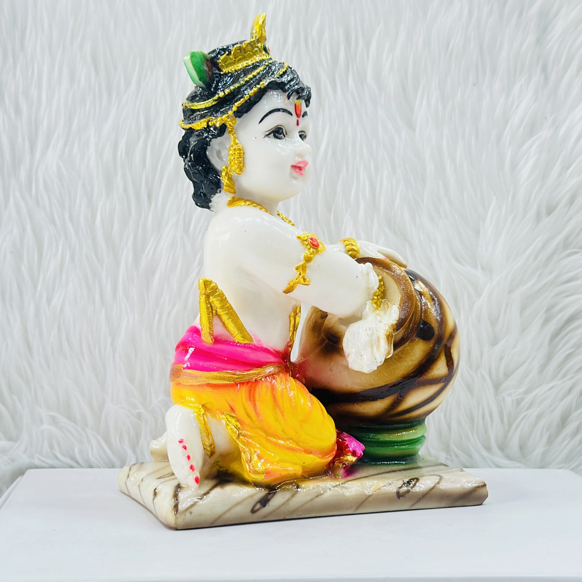 Krishna Matki Marble Murti Statue