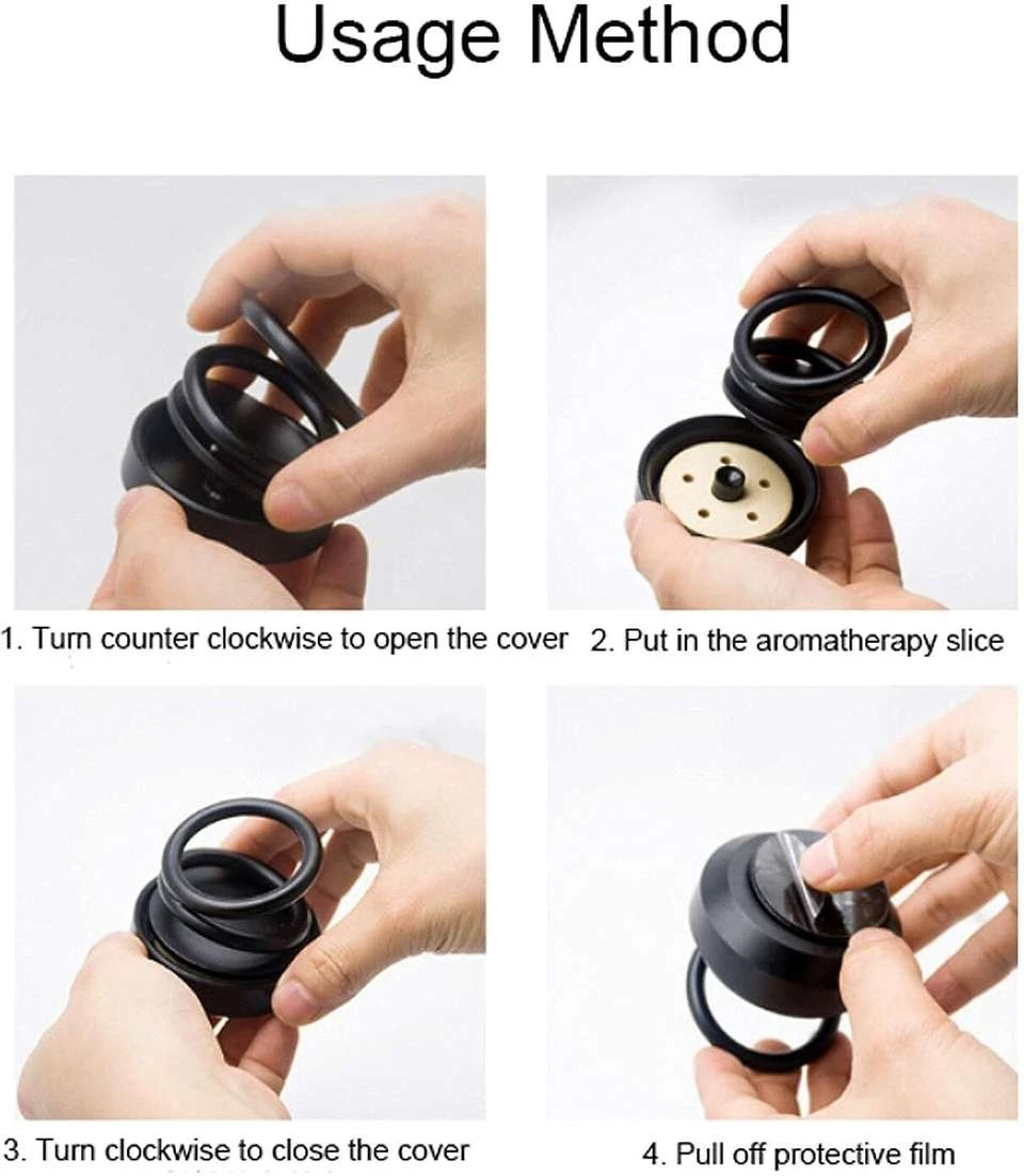 solar-powered, double-ring rotating car air freshener/perfume diffuser
