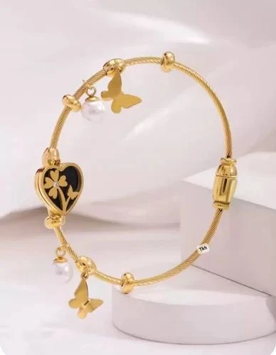 stainless steel rose gold-plated bracelet