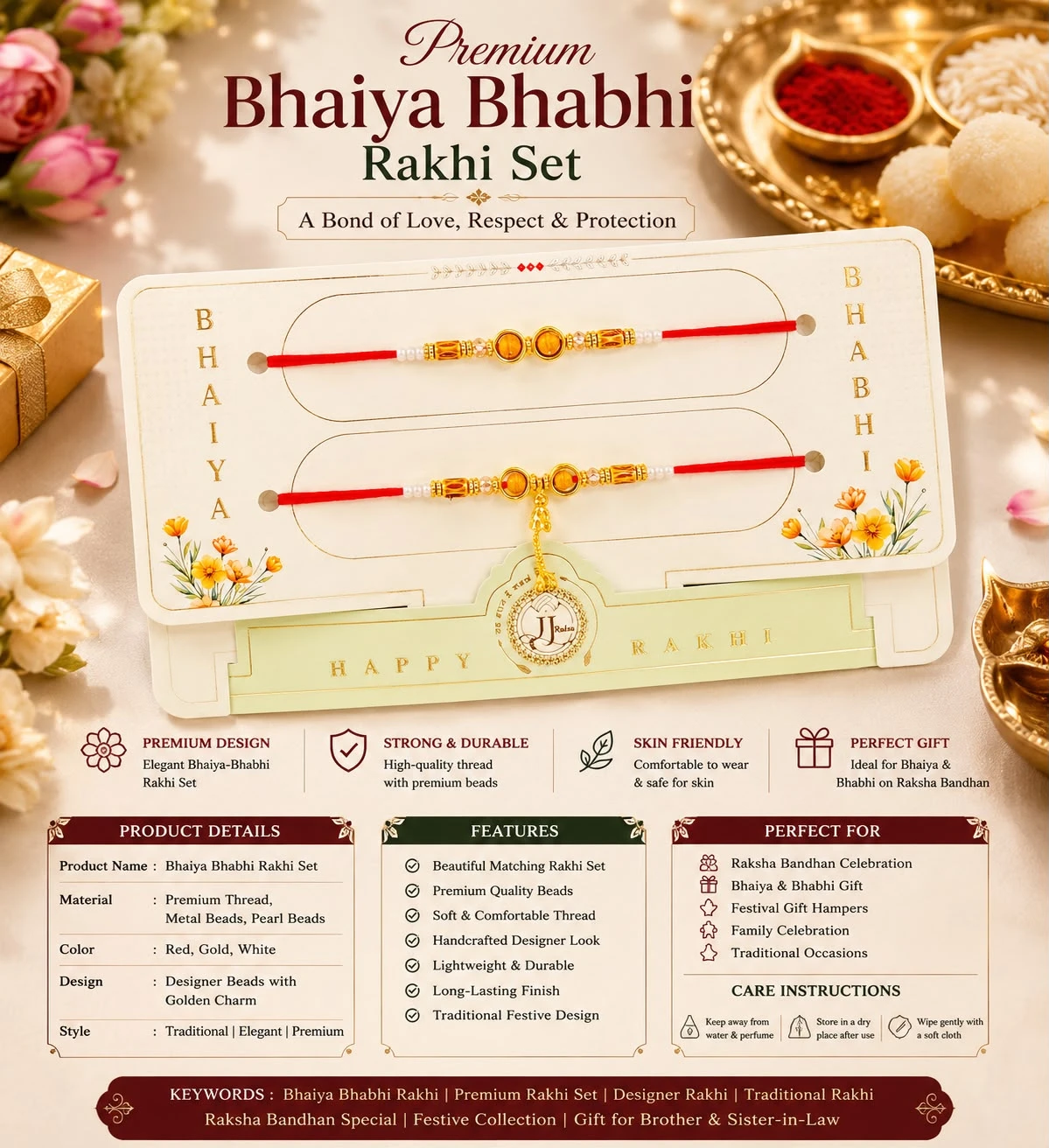 Bhai bhabhi Rakhi set