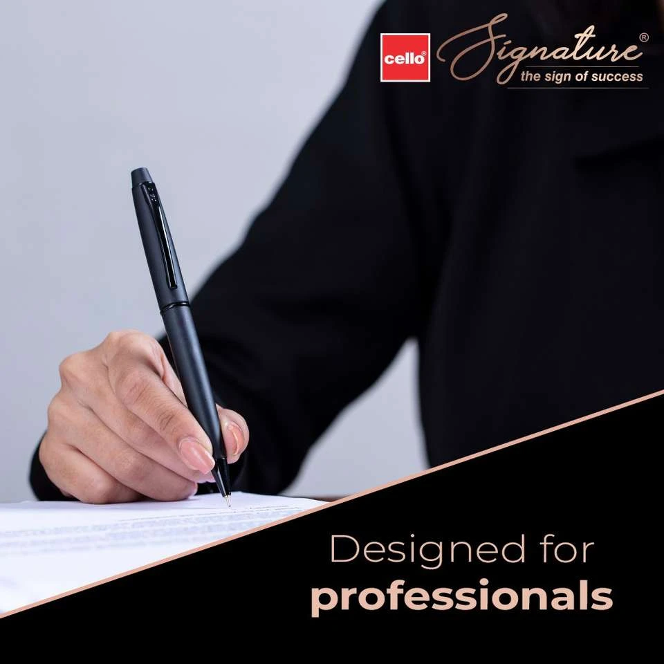 Cello Signature Carbon Slim Ball Pen.