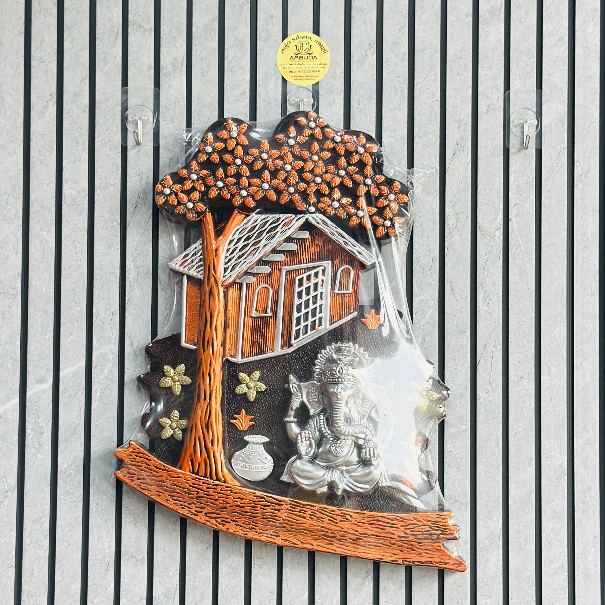 DESERT ART Iron Ganesha Wall Art(SKU-M3RLBV)