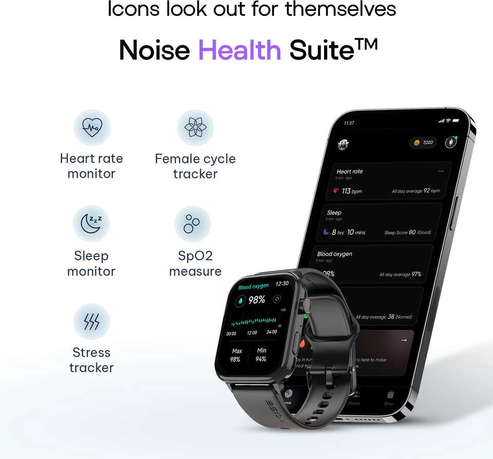 Noise ColorFit Icon 5 (Jet Black)