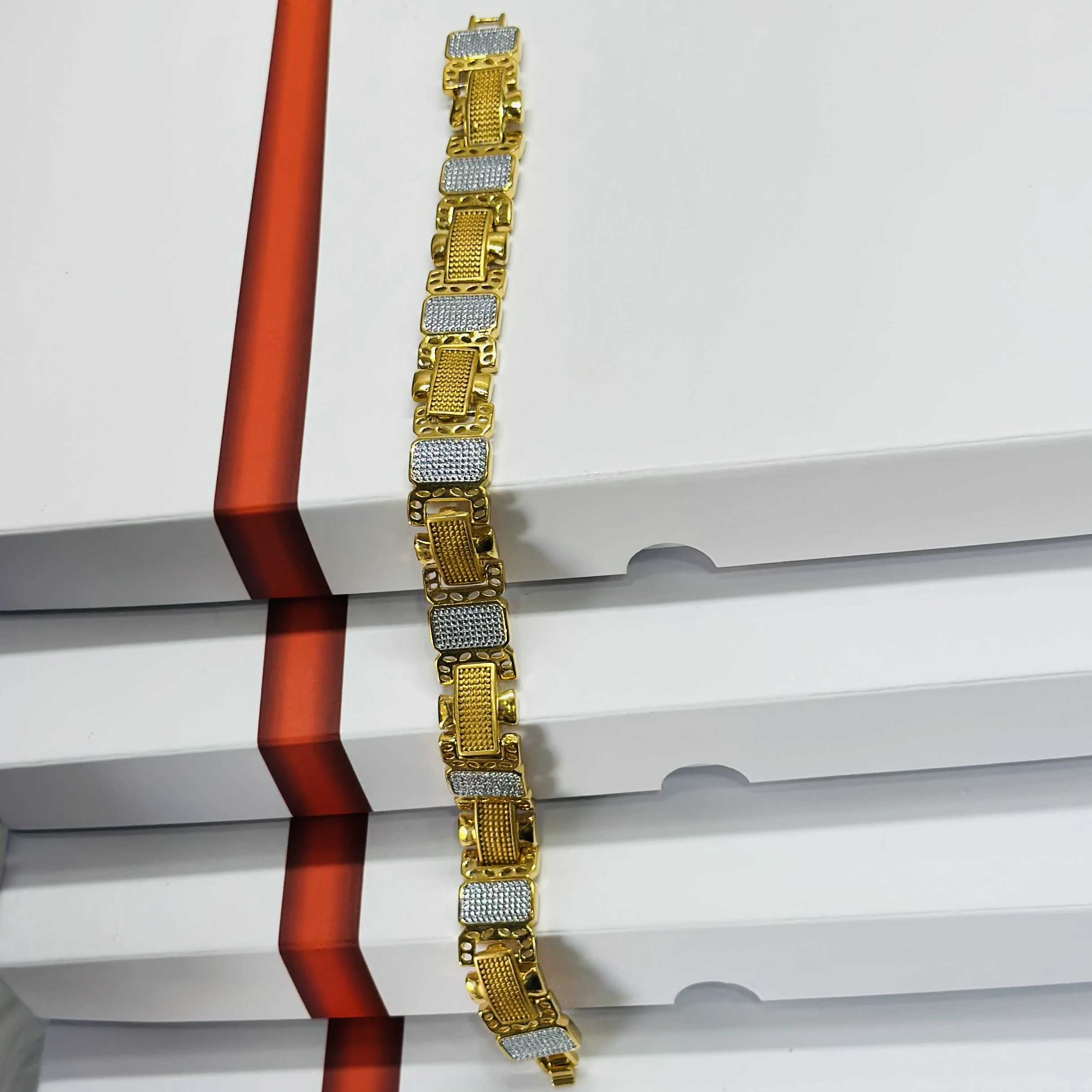1 GRAM GOLD DIAMOND BRACELET FOR MEN
