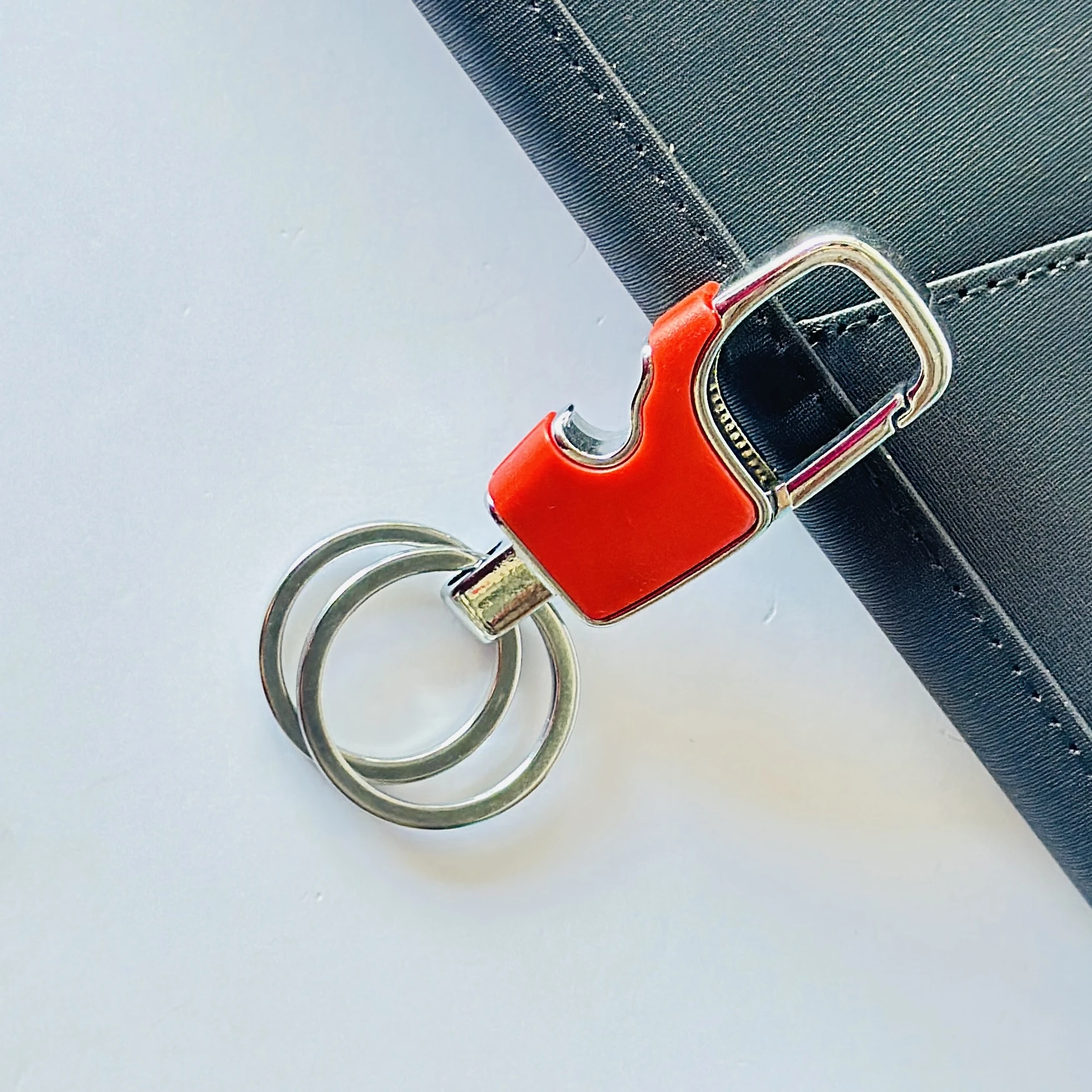 Mtverver Red Metal Bottle Opener Keychain