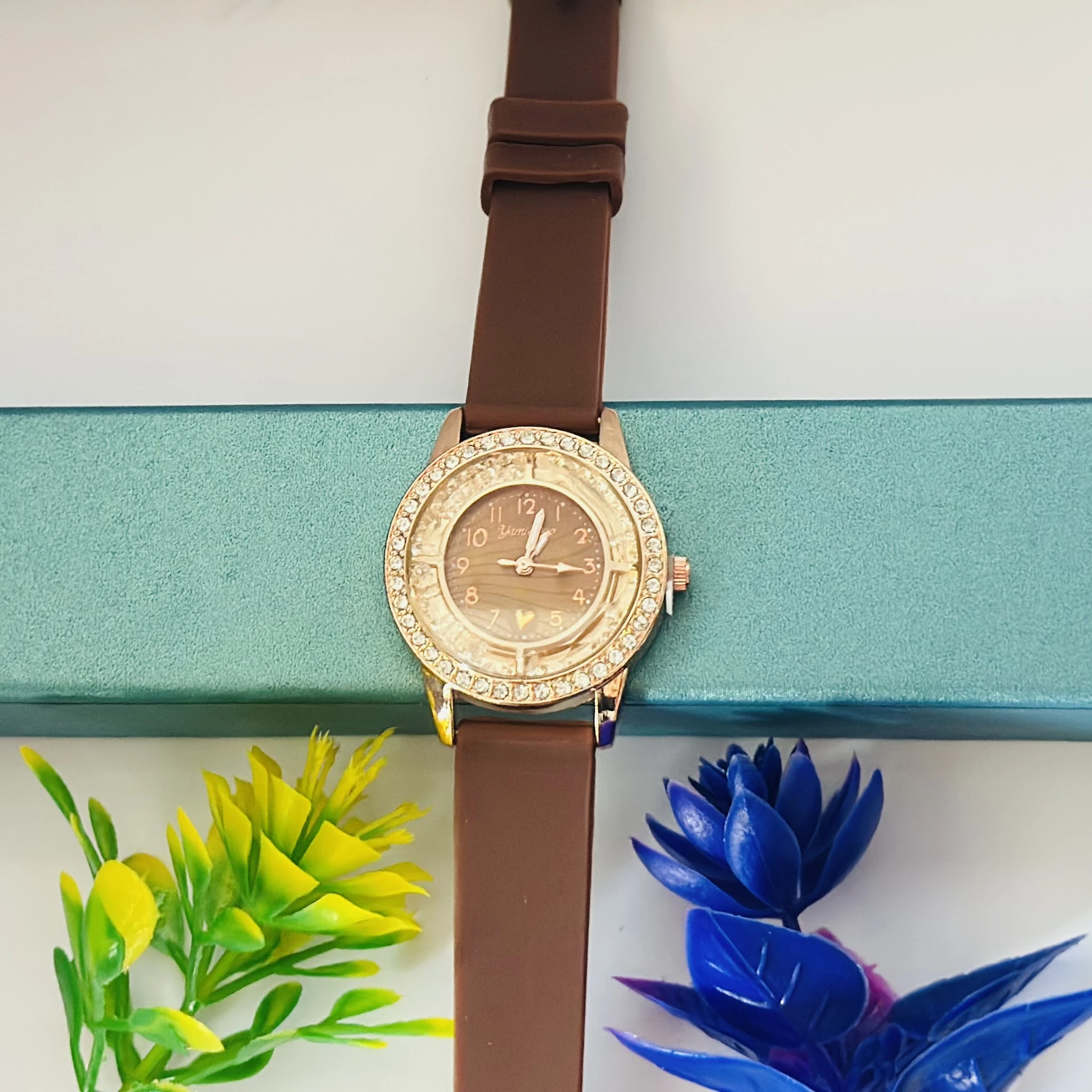 Milala See Through Double Bezel Rose Gold + Crystals Watch