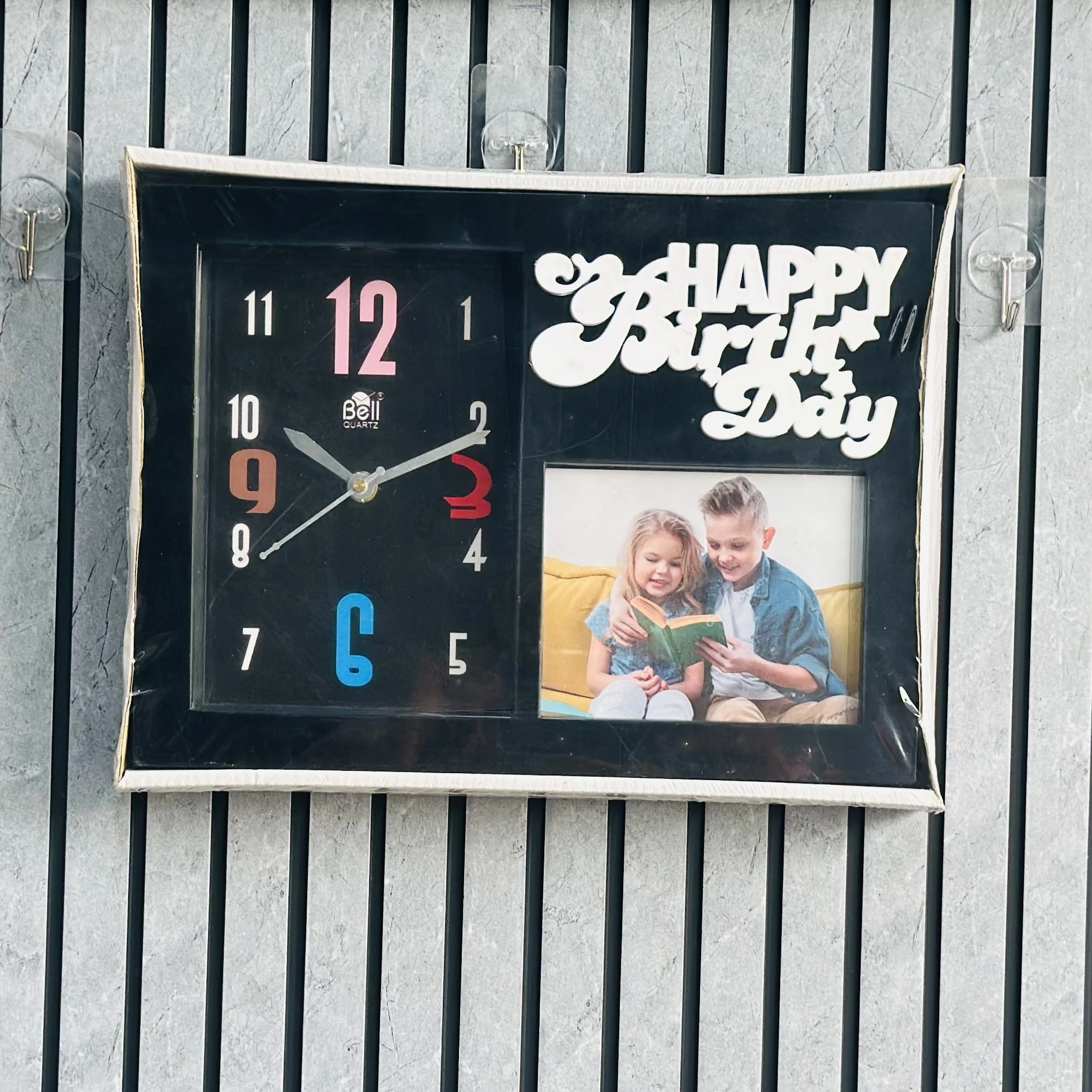 Black Photo Frame Clock(SKU-U14QAD)