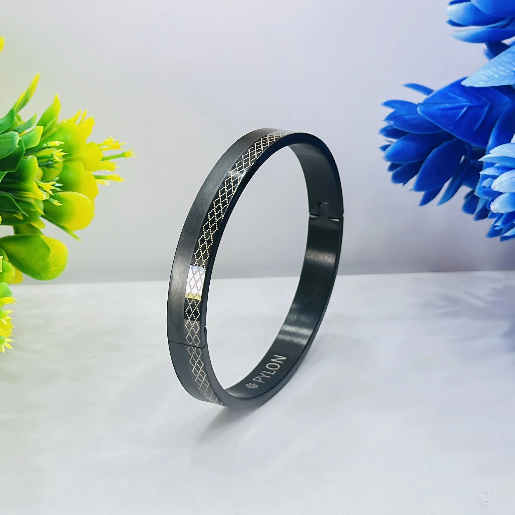 Black Stainless Steel Kada Bracelet