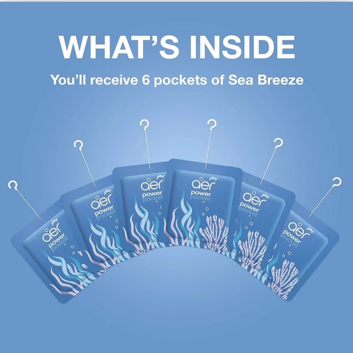 Godrej Aer Power Pocket Bathroom Freshener - Sea Breeze (10g)