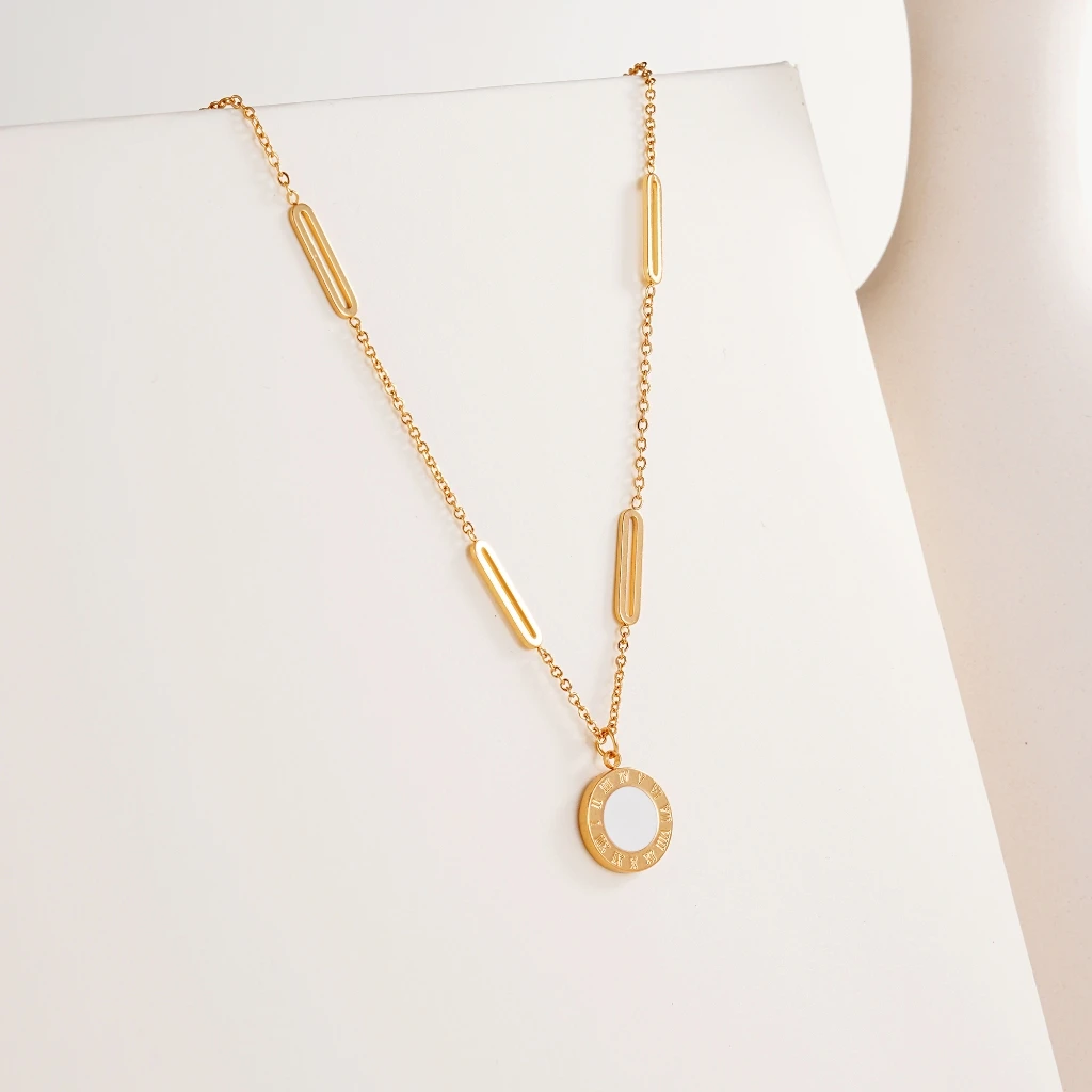 Gold plated stainless steel necklace