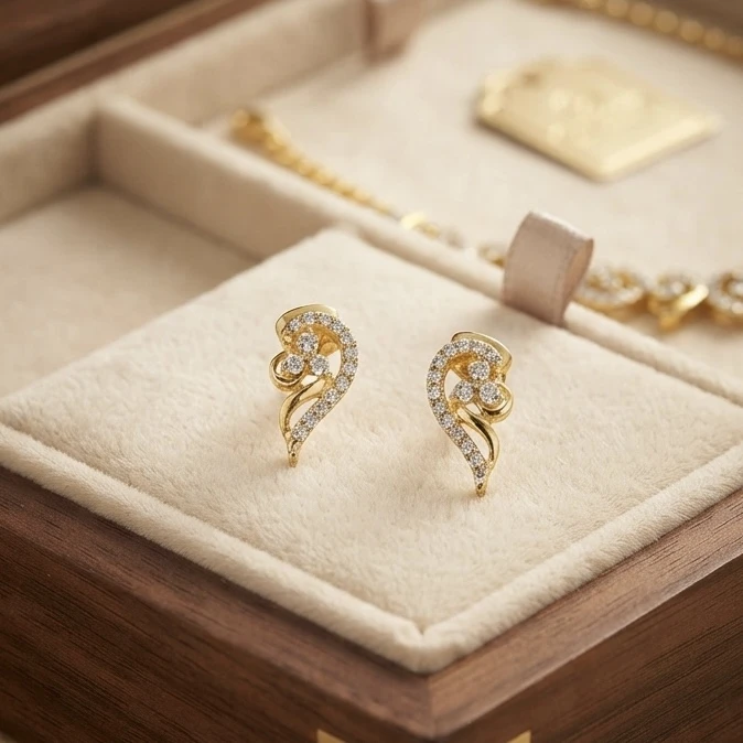 earrings appear to be similar to GIVA's "Flower Wave" stud design