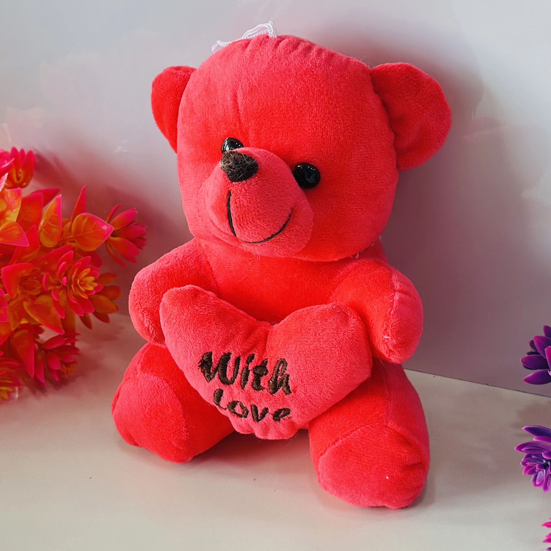 Red With Heart Teddy Bear