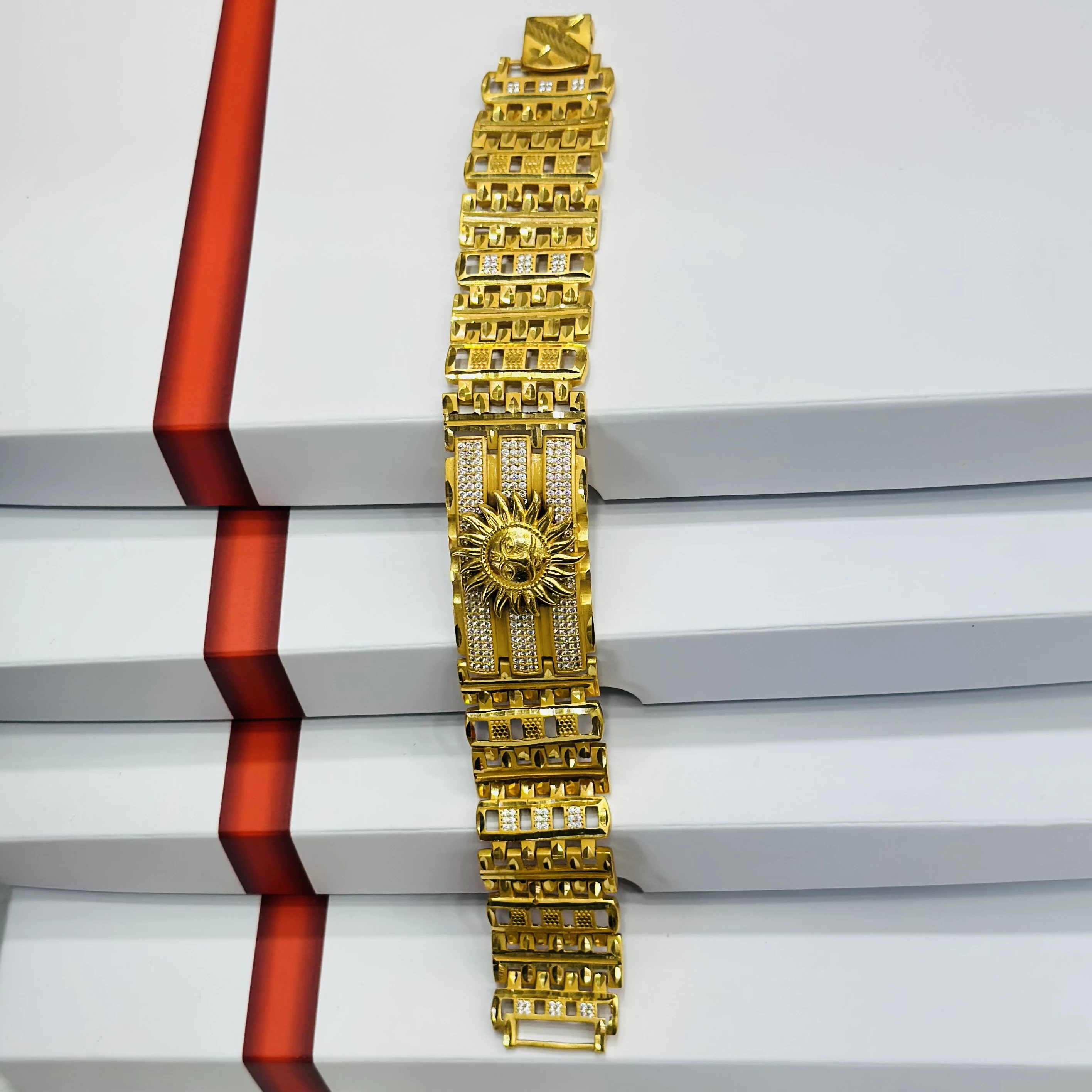 1 GRAM GOLD DIAMOND BRACELET FOR MEN