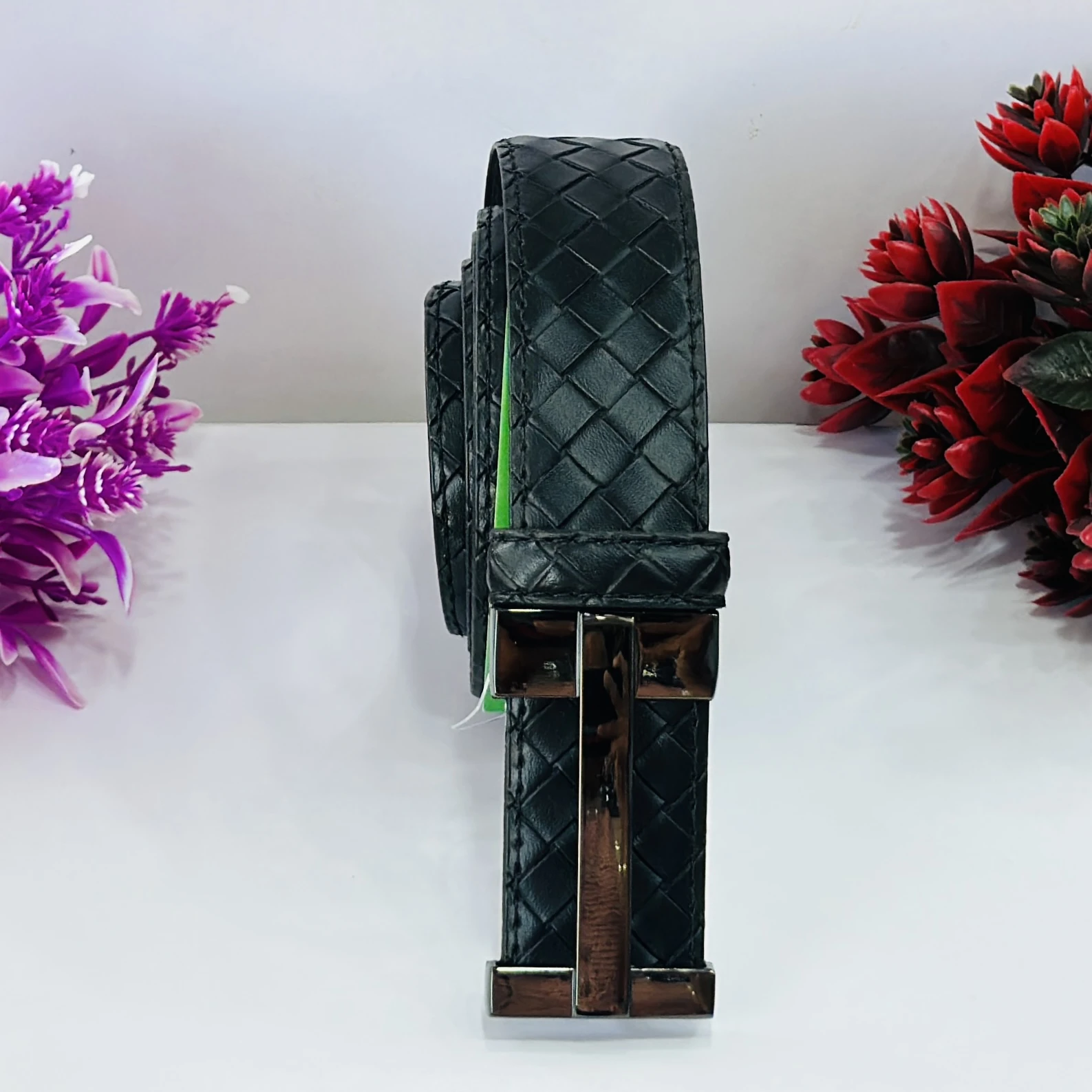Veneta Intrecciato leather belt