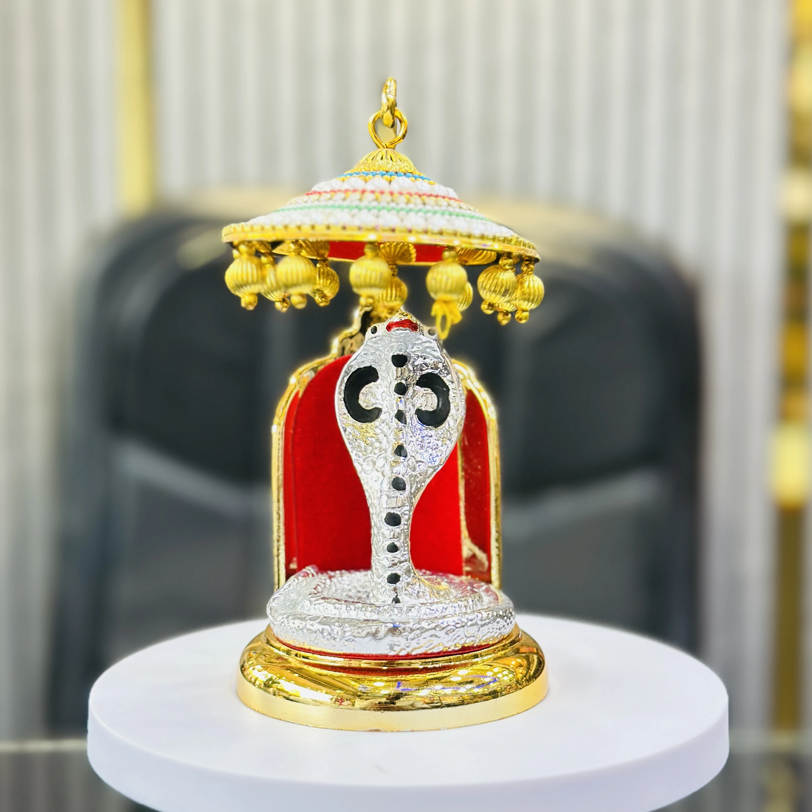 Silver gold plated Goga bapa murti