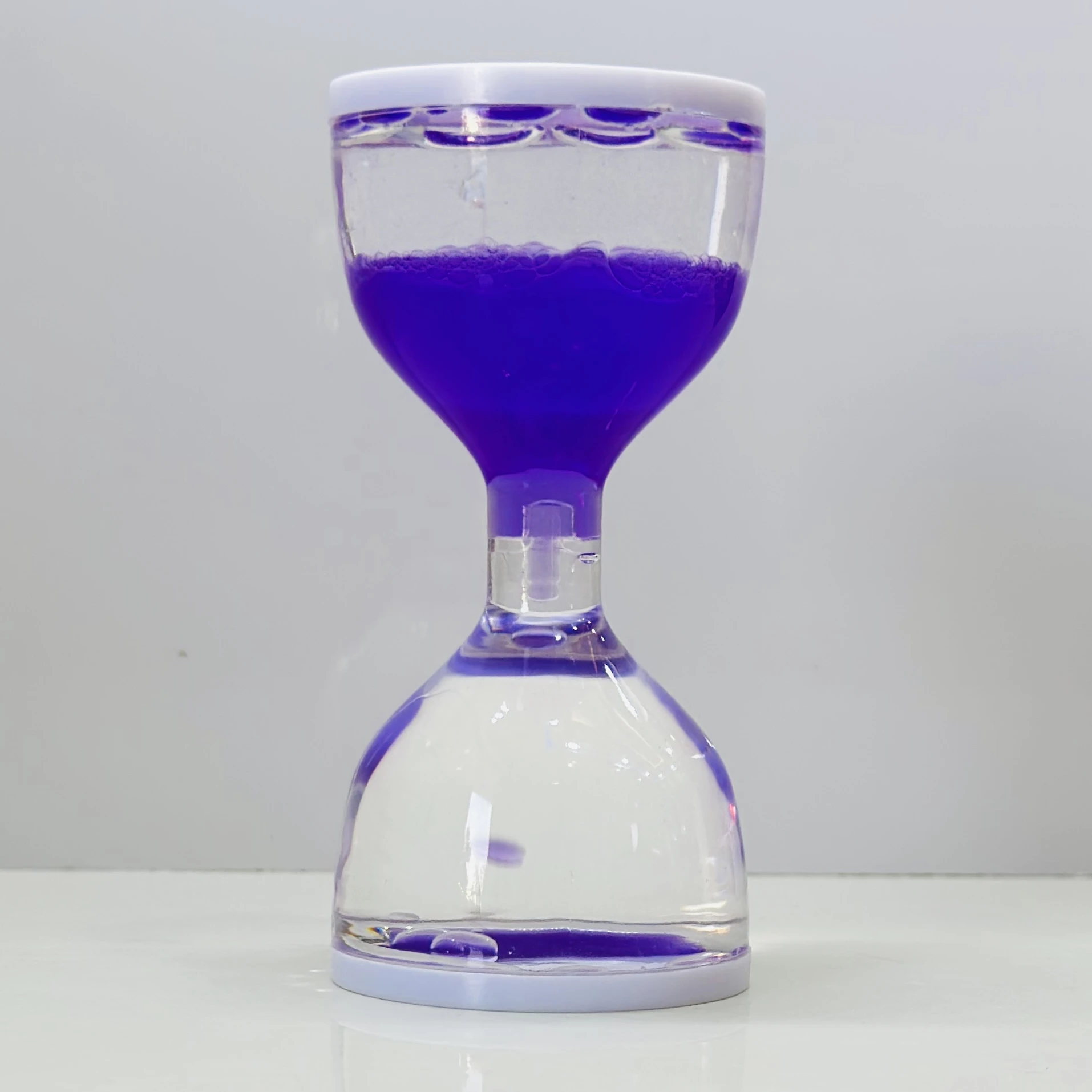 Beautiful Colored Floating Bubble Hourglass(SKU-U749BL)