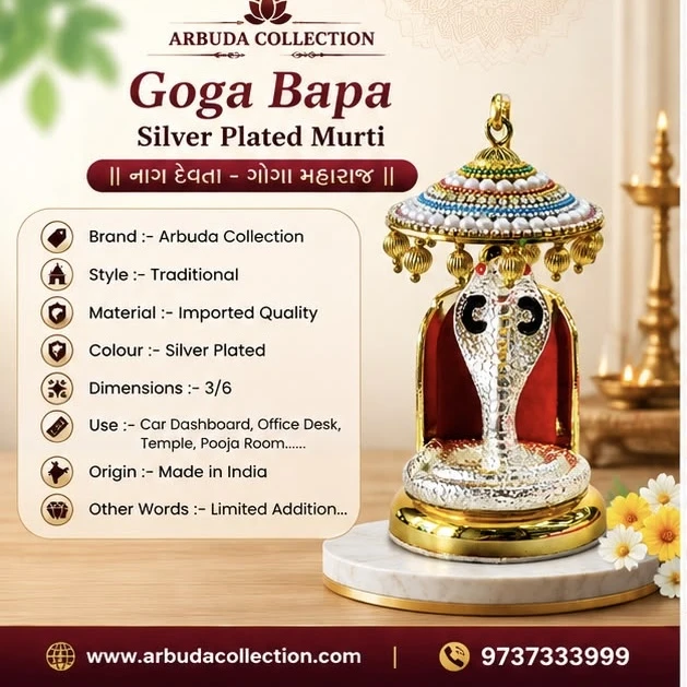 Silver plated Goga Bapa murti