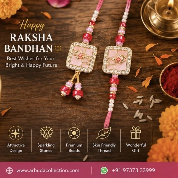 Fancy Rakhi with Bracelet Combo Set