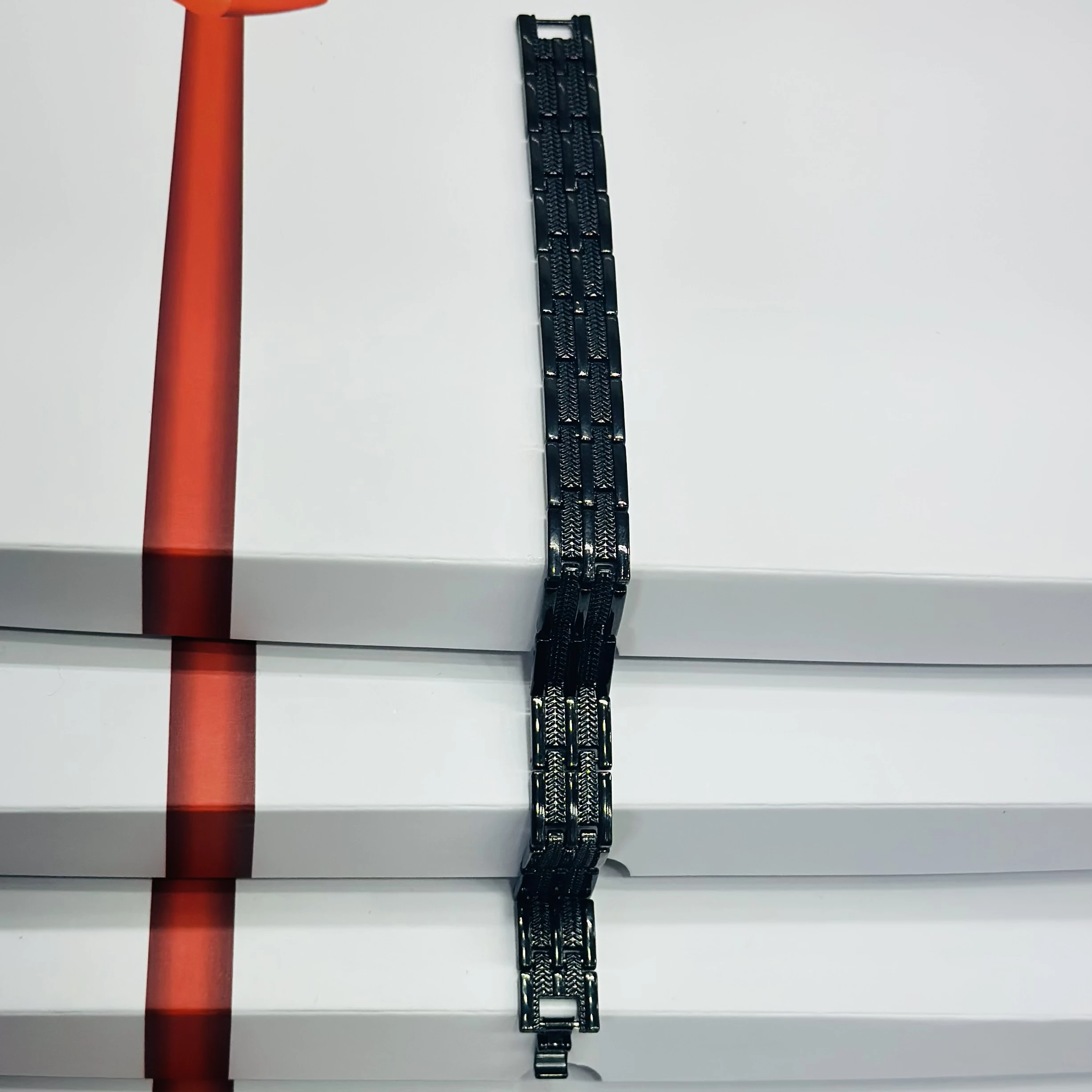 Stainless Steel Black Plated Link Bracelet