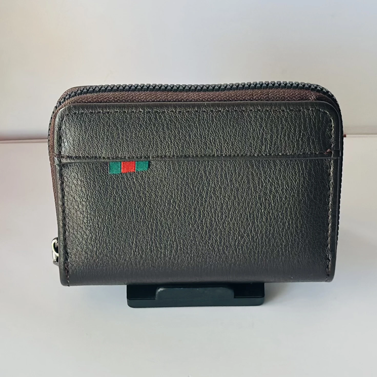Black bi-fold leather wallet by Balisi